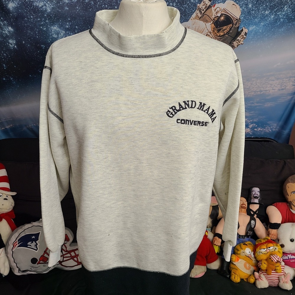 Vintage‎ Converse Grand Mama Crew Sweatshirt Embroidered Sz Large